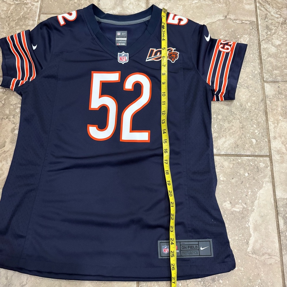 Nike Women’s Chicago Bears Khalil Mack Navy 100th Season On field‎ Jersey sz L - Picture 14 of 14